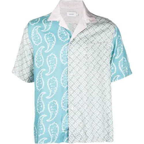 Bandana Print Short-Sleeved Shirt , male, Sizes: M - Rhude - Modalova