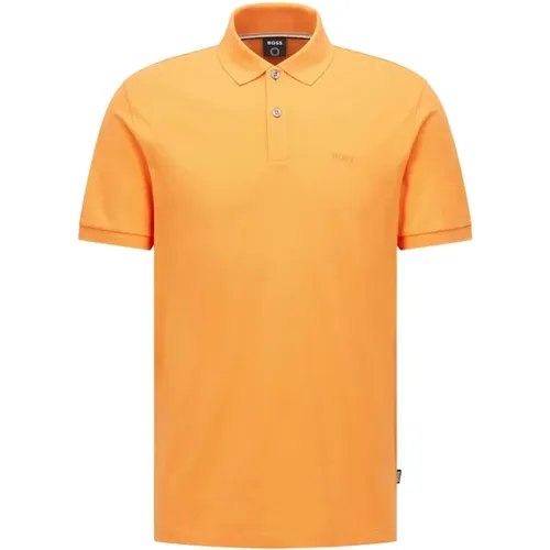 Logo Piqué Polo Shirt Leichtgewicht , Herren, Größe: XL - Boss - Modalova