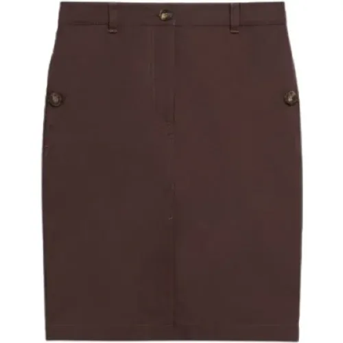 Canvas Skirt with Pockets , female, Sizes: 2XS, S, XS - Weekend - Modalova