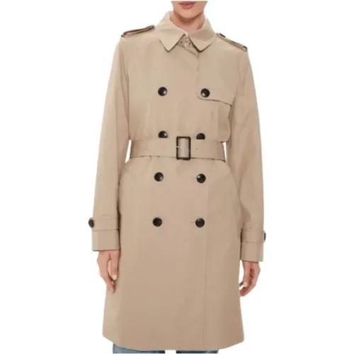 Slim Fit Baumwoll Trenchcoat Damen , Damen, Größe: S - Tommy Hilfiger - Modalova