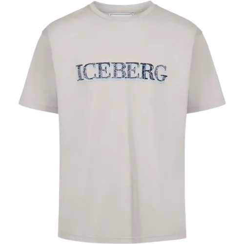 Light Grey T-Shirts , male, Sizes: M, L, XL - Iceberg - Modalova