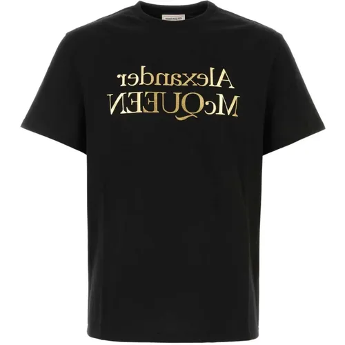 Schwarzes Baumwoll-T-Shirt , Herren, Größe: XL - alexander mcqueen - Modalova