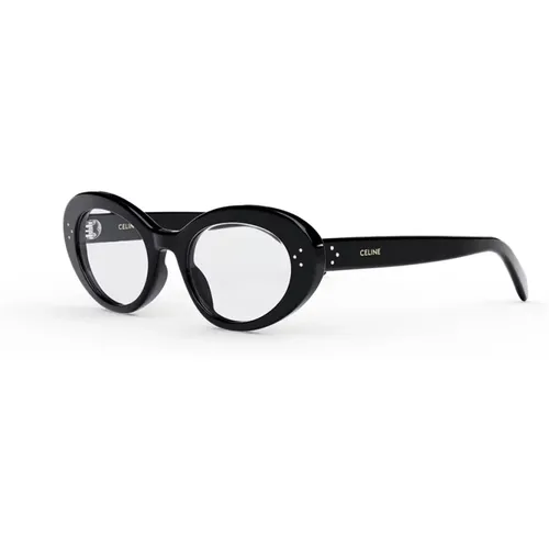 Glänzende Schwarze Sonnenbrille , unisex, Größe: 52 MM - Celine - Modalova