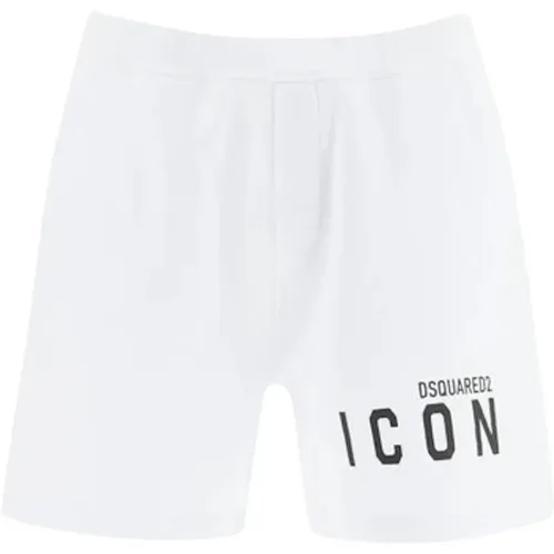 Cotton Shorts with Logo Detail , male, Sizes: L - Dsquared2 - Modalova