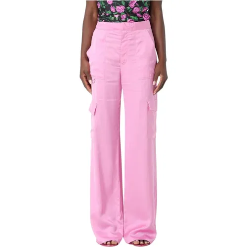 Satin Trousers with Pockets , female, Sizes: 2XS, XS, S - Chiara Ferragni Collection - Modalova