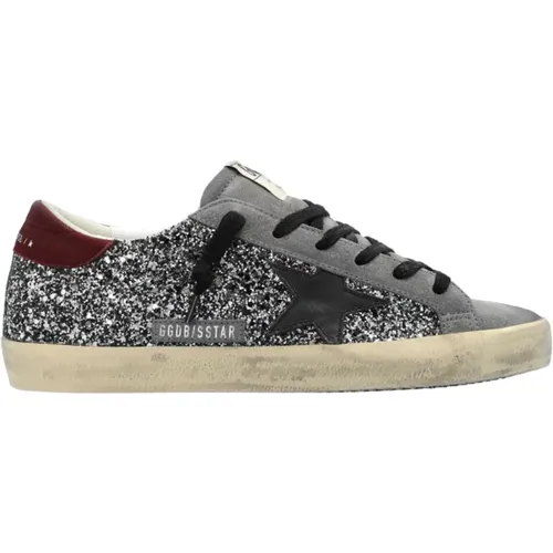 Glitter Schwarze Wildleder Sneakers , Damen, Größe: 39 EU - Golden Goose - Modalova