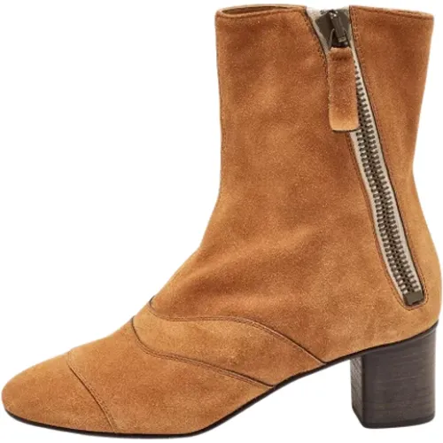 Pre-owned Suede boots , female, Sizes: 4 1/2 UK - Chloé Pre-owned - Modalova