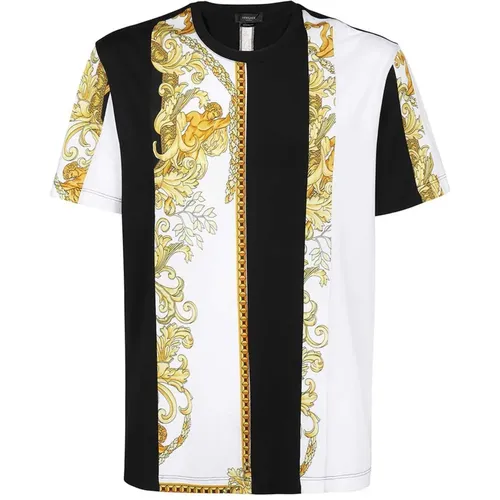 Cotton T-Shirt with Art Print , male, Sizes: S - Versace - Modalova