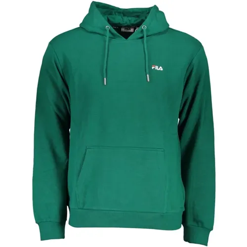 Grüner Kapuzenpullover mit gebürstetem Finish - Fila - Modalova