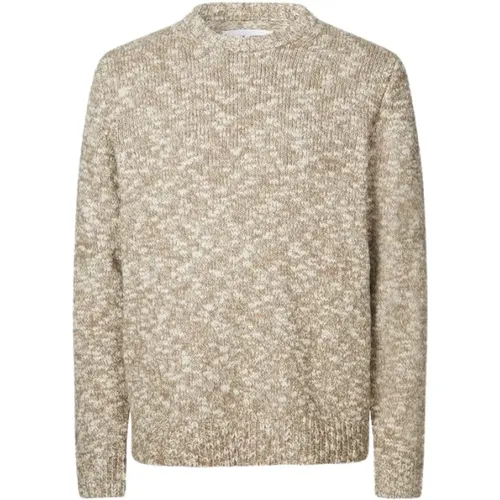 Chunky Knit Crew Neck Sweater , male, Sizes: S, M - Samsøe Samsøe - Modalova