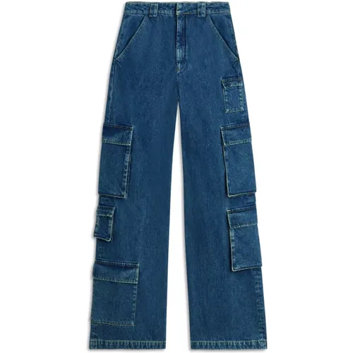 Cargo Jeans mit Unpassenden Taschen , Damen, Größe: W28 - Axel Arigato - Modalova