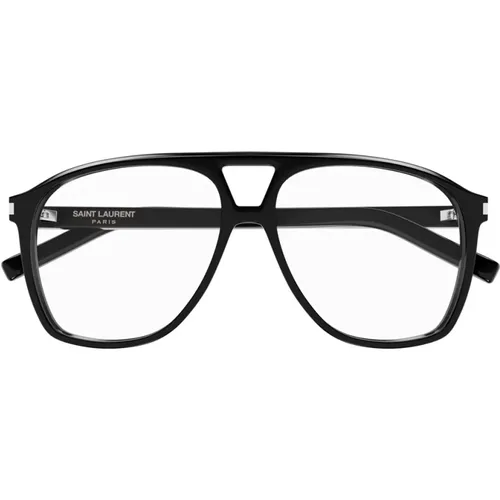 Vintage Pilot Style Eyeglasses , unisex, Sizes: 65 MM - Saint Laurent - Modalova