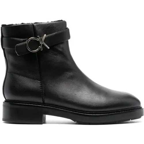 Rubber Sole Ankle Boot HW , female, Sizes: 6 UK - Calvin Klein - Modalova