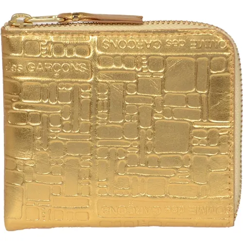 Goldene geprägte Geldbörsen , Herren, Größe: ONE Size - Comme des Garçons - Modalova