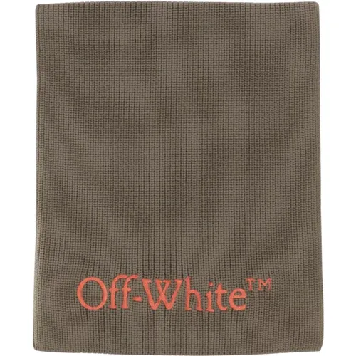 Wool Cashmere Scarf Italy , male, Sizes: ONE SIZE - Off White - Modalova