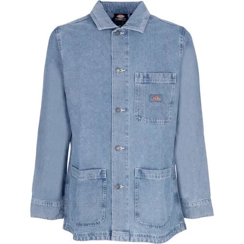 Denim Chore Coat mit Kragen und Knöpfen , Damen, Größe: M - Dickies - Modalova