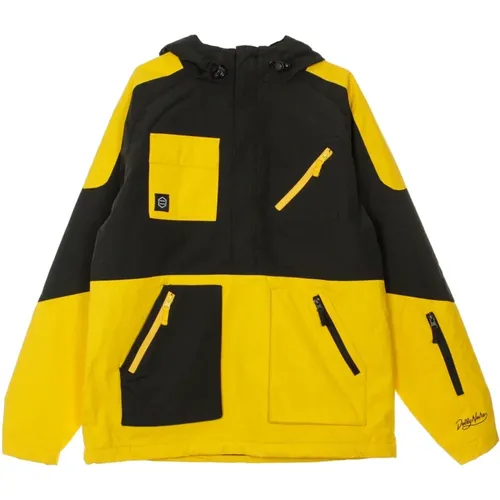 Black/Yellow Bane Jacket for Men , male, Sizes: S - Dolly Noire - Modalova