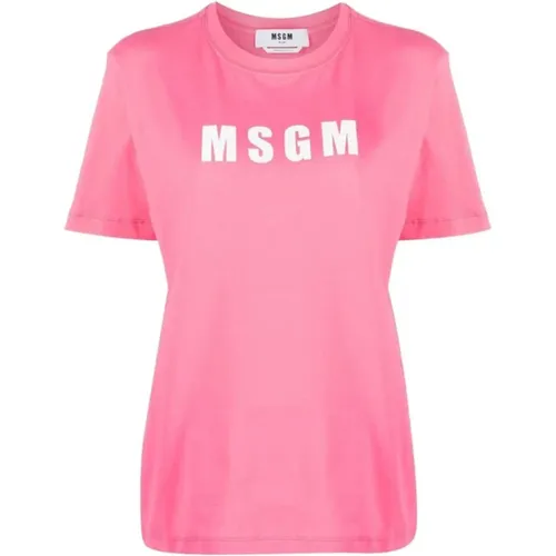 T-Shirts , Damen, Größe: 2XS - Msgm - Modalova