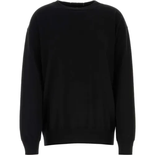 Oversize Schwarzer Wollpullover - Jil Sander - Modalova