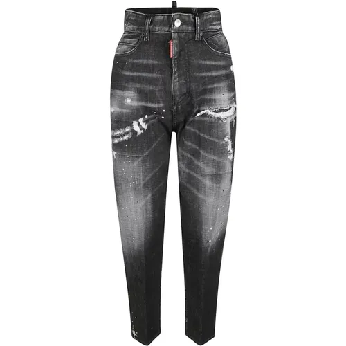 Schwarze 80er Jeans , Damen, Größe: M - Dsquared2 - Modalova