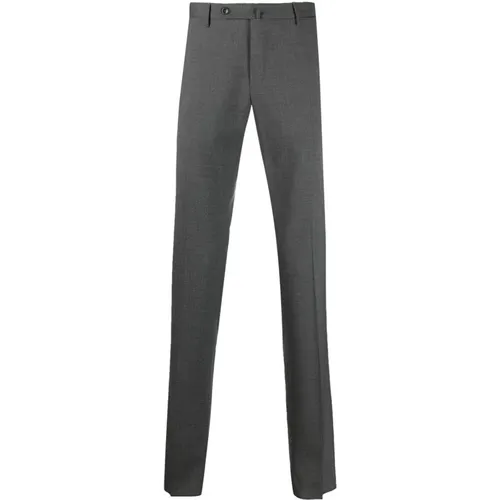 Slim-fit Grey Wool Trousers , male, Sizes: 3XL - Incotex - Modalova