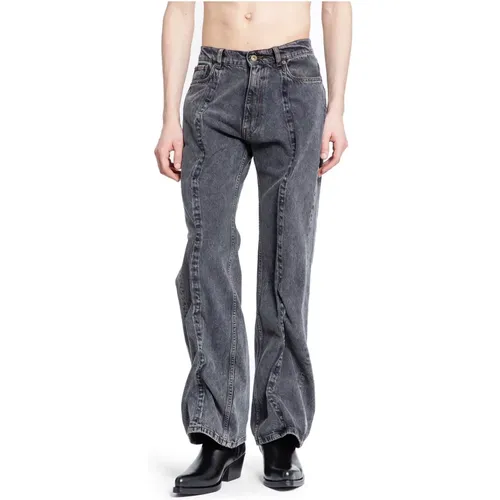 Wire Jeans mit integrierten biegsamen Drähten - Y/Project - Modalova