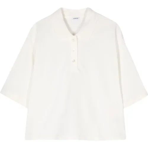 Weißes Polo Shirt 85071 Bianco - Aspesi - Modalova