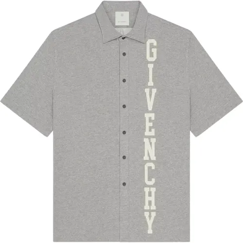 Grey Fleece Shirt Classic Collar , male, Sizes: XL, L, M - Givenchy - Modalova