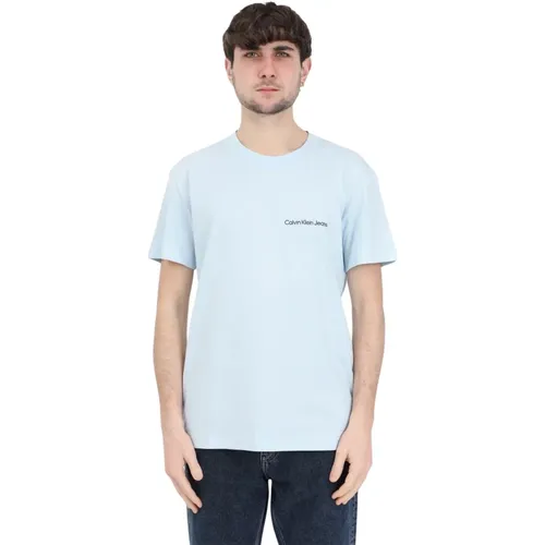 Herren Institutional Regular Fit T-Shirt , Herren, Größe: XL - Calvin Klein Jeans - Modalova
