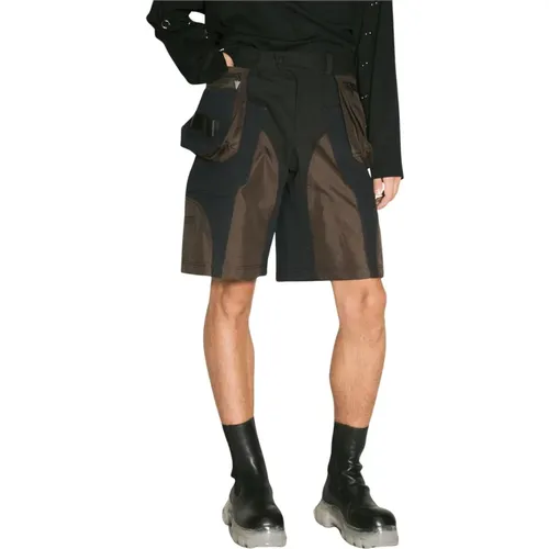 Cargo Shorts mit Kontrast-Webpanels - Mugler - Modalova