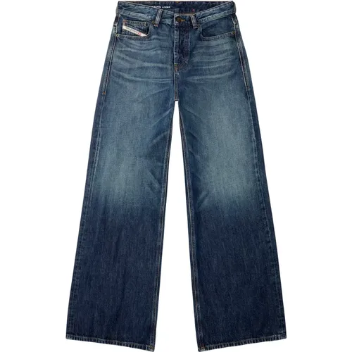 Vintage Wide Leg Jeans , Damen, Größe: W34 L32 - Diesel - Modalova