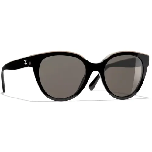 Runde Vollrand-Optikbrille für Frauen , Damen, Größe: 54 MM - Chanel - Modalova