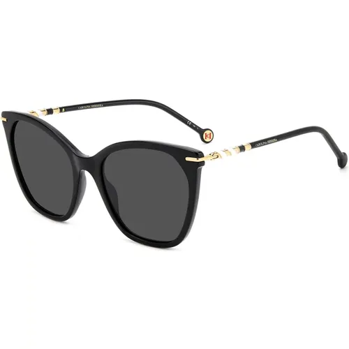 Black/Grey Sunglasses HER 0091/S , female, Sizes: 56 MM - Carolina Herrera - Modalova