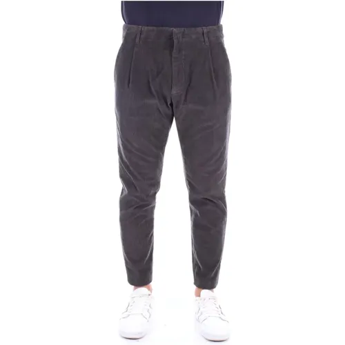 Graue Hose mit Logo und Taschen - Dondup - Modalova