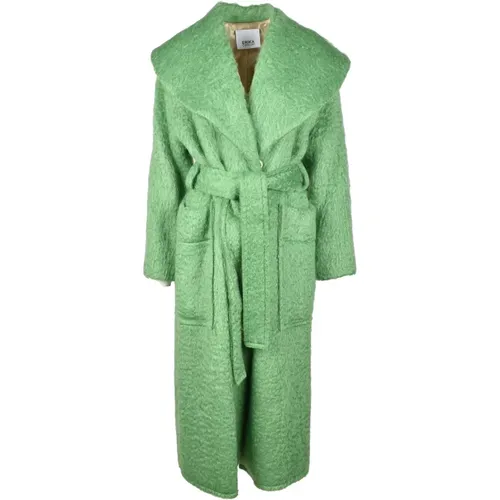 Grüner Mantel für Frauen - Erika Cavallini - Modalova
