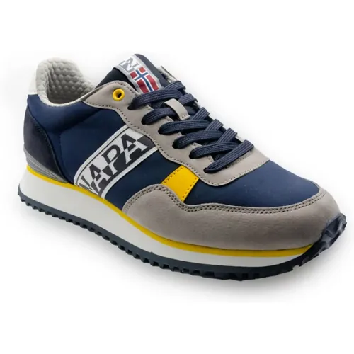 Blau und graue Sneakers S4Cosmos01/Nyp , Herren, Größe: 42 EU - Napapijri - Modalova