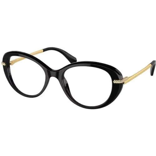 Schwarzer Rahmen Stilvolle Brille - Swarovski - Modalova