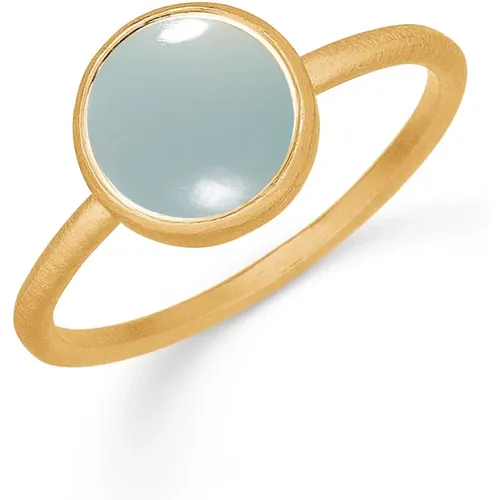 Aqua Chalcedon Petite Ring , Damen, Größe: 50 MM - Frk. Lisberg - Modalova