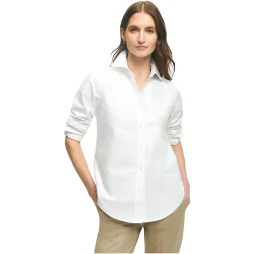 Klassisch geschnittenes Oxford-Button-Down-Hemd , Damen, Größe: 3XS - Brooks Brothers - Modalova