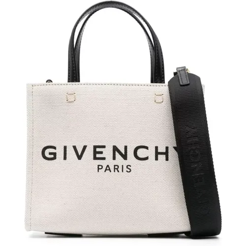 Logo Print Canvas Mini Tote Bag , female, Sizes: ONE SIZE - Givenchy - Modalova