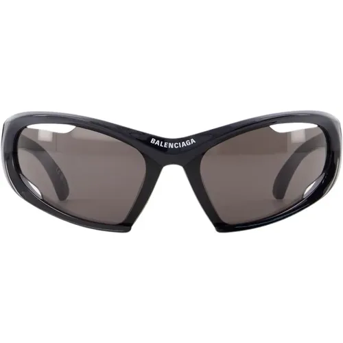 Schwarze Acetat-Sonnenbrille - Stilvolles Modell - Balenciaga - Modalova