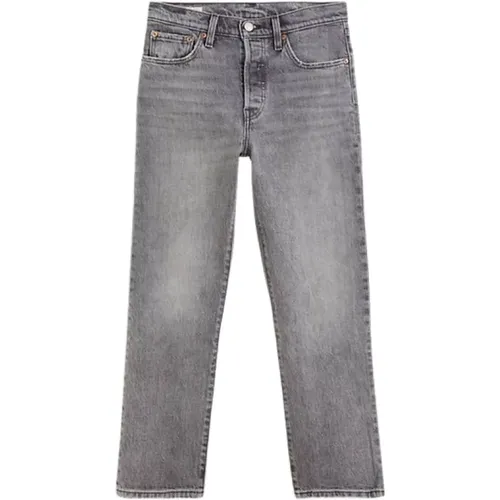 Levi's, 501 Crop Graue Jeans , Damen, Größe: W25 - Levis - Modalova