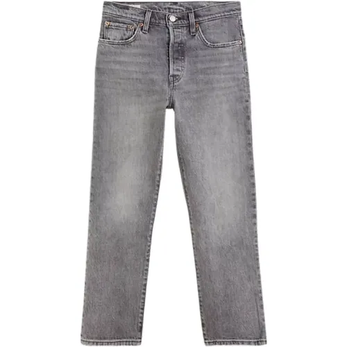 Levi's, 501 Crop Graue Jeans , Damen, Größe: W29 L26 - Levis - Modalova