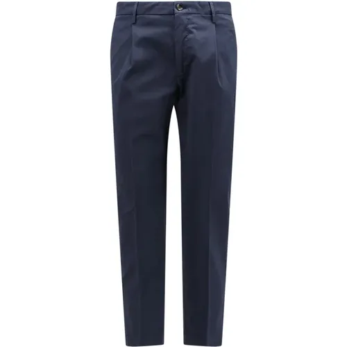 Blaue Tapered Fit Hose mit Welttaschen , Herren, Größe: L - Incotex - Modalova