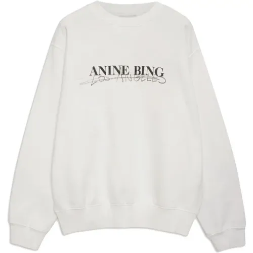 Ramona Oversized Sweatshirt mit Schwarzem Druck , Damen, Größe: M - Anine Bing - Modalova