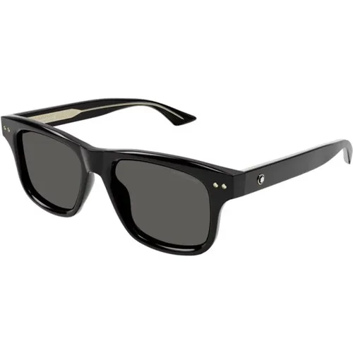 Smoke Sunglasses Mb0319S , male, Sizes: 55 MM - Montblanc - Modalova