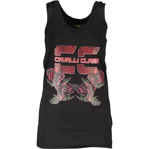 Damen Logo Print Tank Top , Damen, Größe: M - Cavalli Class - Modalova