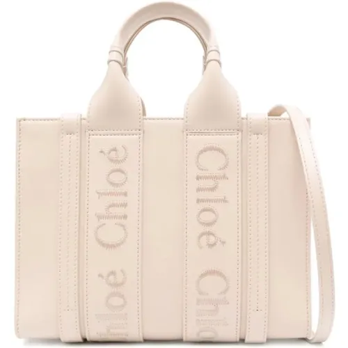 Woody Small Shopping Bag , female, Sizes: ONE SIZE - Chloé - Modalova