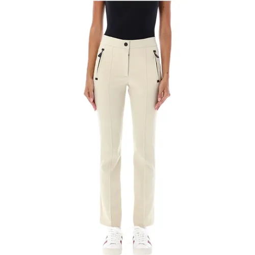 Weiße High-Waist Technische Hose Aw24 , Damen, Größe: XS - Moncler - Modalova