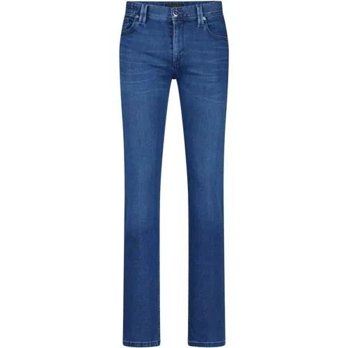 Klassische Regular-Fit Super Stretch Denim Jeans , Herren, Größe: W30 L34 - Alberto - Modalova